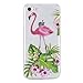 Price comparison product image iPhone 7 Gel Case 4.7 Inch,iPhone 6s Clear Case with Design, Vioela Tropical Flamingos and Flowers Colorful Pattern Perfect Fits Flexible Soft Transparent TPU Rubber Bumper Crystal Skin Shell Protective Back Case Cover for Apple iPhone 7 4.7 Inch with Free Stylus