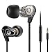 Price comparison product image Beexcellent In-Ear Headphone, Dual Dynamic Driver Bass Headphone Noise Canceling Earbuds with Microphone for iPhone Android Smartphones Tablets MP3 Player