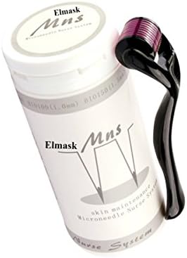 Elmask Mns Derma Roller 540 Titanium Micro Needles Roll Treatment of Skin Acne Scarring Hair Loss Rides Blackheads Lines Sun Damaged, 0.5mm