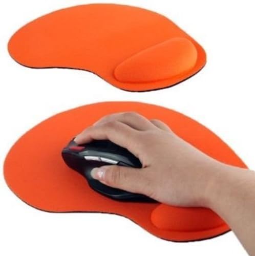 Wrist Comfort Mice Pad Mat Mousepad for Optical Mouse (Orange)