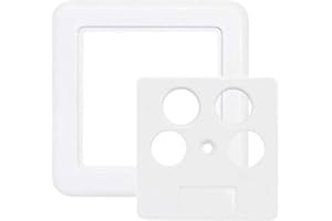 Axing SZU 2-14 Steckdosen-Abdeckung, zweiteilig TV/R/SAT/SAT für Antennendose SSD 7-00, 3 Stück