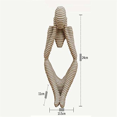 LXTX Tooarts Resin Sculpture Abstract Carving Statue Modern Art Indoor Decor Statue Figurine Ornament Void Loneliness , 2