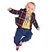 Koly® Newborn Baby Boys Clothing Sets Long-Sleeved Plaid Coat + Pants + Shirts Clothes Sets Suit