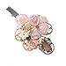 Hanabe Women Nature Inspired Handmade Flower Mother of Pearl Crystal Cultured Pearl Beaded Combination Hair Pin Barrette Pink RS.7299.00
