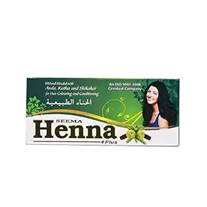 Seema Henna Plus,Powder Blend of Henna Amla Katha &Shikakhi, 100 gram (Pack of 3)300GM