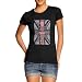 Produktbild TWISTED ENVY Damen Union Jack Flagge Totenkopf Distressed Print T-Shirt Gr. M, Schwarz