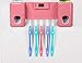 Produktbild SYGoodBUY Automatischer Zahnpasta-Halter Doppeltes Zahnbürsten-Set mit elektronischem Tisch Erwachsenen- / Kinderknopf