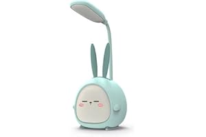 Neioaas Mini Bunny Night Light, Portable LED Table Light, Cute Rabbit Foldable USB Rechargeable Reading Light Bedroom Children's Bedside Study (Blue Rabbit)