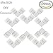 Price comparison product image HooyaStark RGB5050 LED Strip L-Shape Corner Connector,L-Shaped Quick Connector for 10mm wide 4pin RGB LED Tape Light,RGB LED Band Layout Connector,90° Right Angle Connector for TV Backlight LED SET(10pcs/pack)