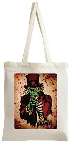 Preisvergleich Produktbild Uncle Sam I Want Your Brains Tote Bag