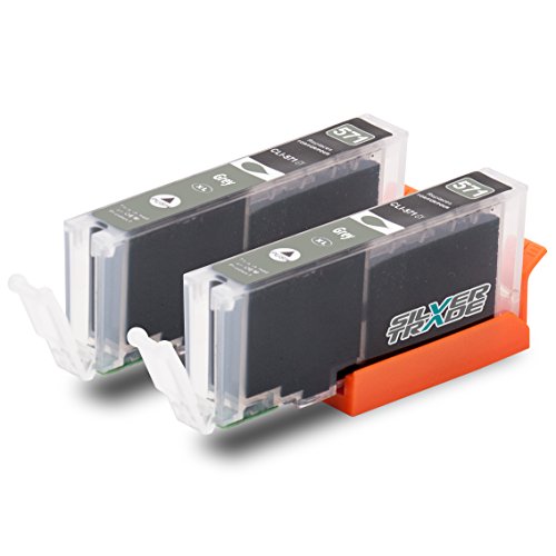 2x compatible Cartouches d'encre avec puce pour Canon CLI-571XL gris pour Canon Pixma MG7750 MG7751 MG7752 MG7753 MG7752 MG7753