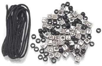 10 WWJD Bracelet Kits with Silvertone Beads by CraftKitsAndSupplies