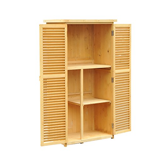 Outsunny Gerätehaus, natur, 87 x 47 x 160 cm, 845-066 - 5