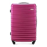  Großer Trolley Koffer Reisekoffer ABS 77x52x29cm 4.1kg 96L Fuchsia 56-3A-313-33