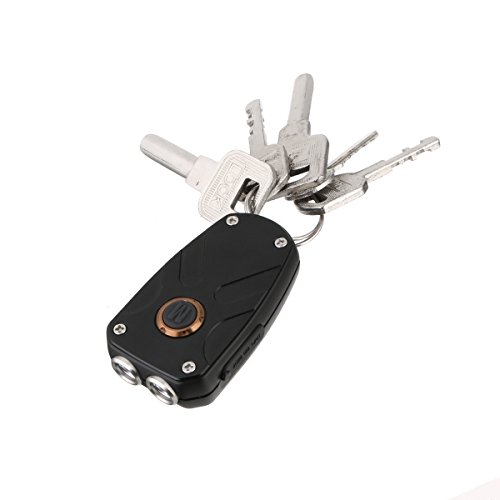 Schlüsselanhänger Taschenlampe,SGODDE Tragbare LED-Taschenlampe Lampe mit Schlüsselring schwarz - 3