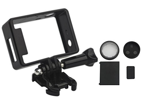 MIDWEC 5 Stck Rahmen Halterung mit USB, HDMI, und SD Schlitzen & Objektiv Abdeckung & Schutz Objektiv & Batterieabdeckung & Batterie Seitenabdeckung fr GoPro Hero 4, 3+ (Rahmen)