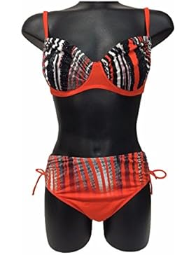 GIADAMARINA costume donna con applicazioni arancio/nero 2 pezzi mod 973