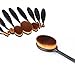 SONGQEE(TM) Cosmetic Makeup Face Powder Blusher Mini Toothbrush Curve Foundation Brush-Beauty Cosmetics Tools (10PCS Set)