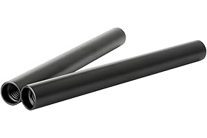 NICEYRIG Standard 15mm Rod in Lega di Alluminio, 15 cm de Long Filetage M12 pour Appareil Photo Rig D'épaule