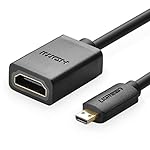 UGREEN Micro HDMI vers HDMI Câble Mâle vers Femelle 4K Plaqué Or 20cm