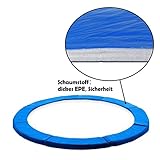 BPS Federabdeckung Randschutz Randabdeckung für Trampolin 305cm Durchmesse, blau PVC – UV beständig, passend für 300cm – 305cm ¡ - 4