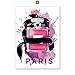 Produktbild XWArtpic Mode Buch Paris Parfüm Kleid Lippenstift Wandkunst Leinwand Malerei Nordic Poster Und Drucke Wandbilder Für Wohnzimmer Decor D 60 * 100 cm