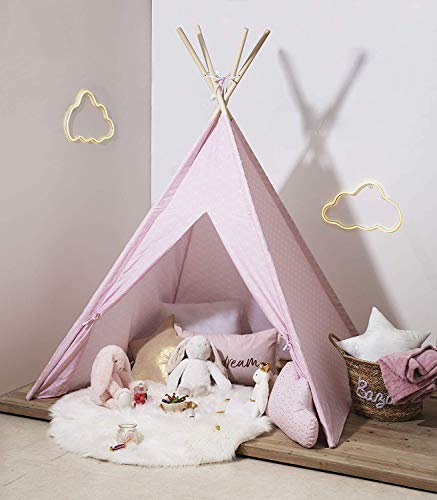 WEB2O TIPI pour Enfants H. 160cm Rose scandinave