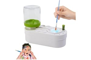 71Nmly Paint Brush Rinser,Multifunctional Paint Brush Cleaner,Artist Brush Cleaning Water Cycle Rinser,Brush Rinser Tool for Water Based Paint Brush, Acrylic Brush, Makeup Brush, White