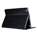 Produktbild Elegant Schutzhülle für iPad Mini 3 / Mini 2 / Mini 1, DaGeLon Schlicht Retro Klapp Hülle Flip Cover Prämie PU Leder Case Robust Etui mit Auto aufwachen / Schlaf Funktion Tasche Anti Kratzer Kasten Bookstyle Standfunktion - Schwarz