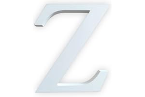KOPPER-24 Lettres décoratives en bois blanc 20 cm 18 cm d'épaisseur lettres en bois à peindre alphabet mur pour enfants nom café mariage anniversaire fête maison déco lettre autoportante (Z)