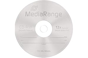 NATUREINKS 5 MediaRange CD-RW 12x 700MB MR235 blank CD rewritable discs in Plastic Sleeves