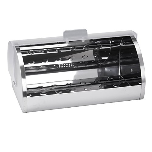 Brotkasten Edelstahl Brotbehälter mit Klappdeckel Brotbox Brotkiste Edelstahl - 2