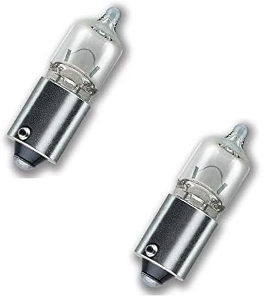 2x CLEAR H6W 12v 6w Halogen Side Light Car Bulb Ring R434 434 BAX9S OFFSET PIN