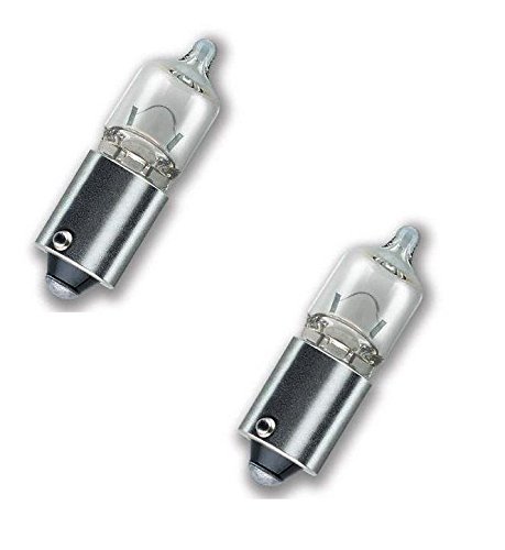 2x CLEAR H6W 12v 6w Halogen Side Light Car Bulb Ring R434 434 BAX9S OFFSET PIN
