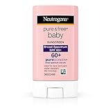 Neutrogena puro y libre bebé Sunblock stick, SPF 60 + para prácticamente sin dolor, pruebas de uso antebrazo o superior del brazo.