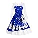 Produktbild ODRD Clearance SaleS-2XL Weihnachten Kleider Damen Kleid Xmas Print Lange Ärmel Vintage Santa Retro Petticoat Ballkleid Festliche Elegant Cocktailkleid Spitze Schädel Lace Abend Swing Dress Party