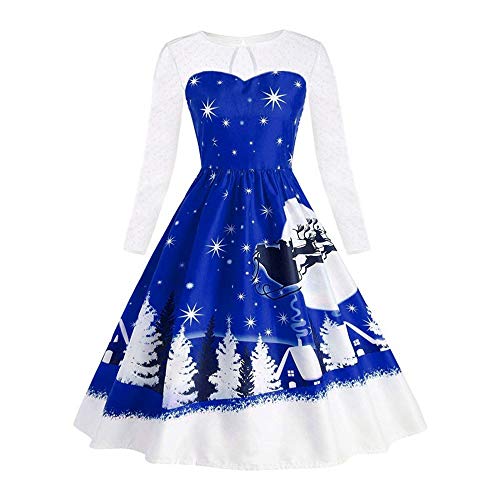 white christmas dresses Black 1940s Christmas Print Lapel Belted Dress main image 0