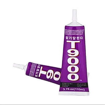 Ekon Pack of 2 T9000 Multipurpose Adhesive Sealant Clear Waterproof Glue for DIY, Fabric, Screen Repair, Mobile Phone, Jewelry, Resin Crafts, Art and Craft, etc. (50ml Each)