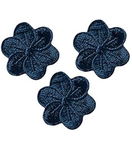 ELLU Blumen-Aufnäher Zum Aufbügeln – Paar, Gestickt, 7,1x12 Cm, Für Jeans, Röcke & Kleider, Patch-Abzeichen