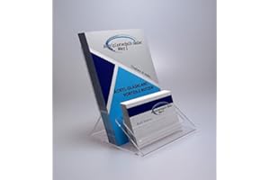 ACRYLGLASTECHNIK DANIER Flyer Soporte Expositor de folletos Soporte con tarjetas de visita Soporte DIN A6