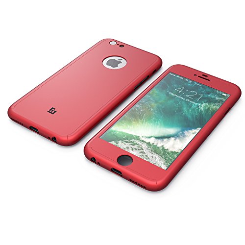 Funda iPhone 6s Plus 360 Grados Completa - Carcasa Integral y Cristal de Vidrio Templado para Movil Apple iPhone 6 6s Plus - Fundas Delantera y Trasera - iPhone 6s Plus 6 Plus Case y Cover Rojo reviews Funda iPhone 6s Plus 360 Grados Completa - Carcasa Integral y Cristal de Vidrio Templado para Movil Apple iPhone 6 6s Plus - Fundas Delantera y Trasera - iPhone 6s Plus 6 Plus Case y Cover Rojo