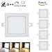 Produktbild Hengda® LED Quadratisches Deckenleuchten,Super hell mit Trafo, Eckig Panel Deckenleuchte Einbauleuchte Downlight,3 Farbtemperaturen, AC 86-265V,für Garderobe Schlafzimmer (Eckig 12W*5)