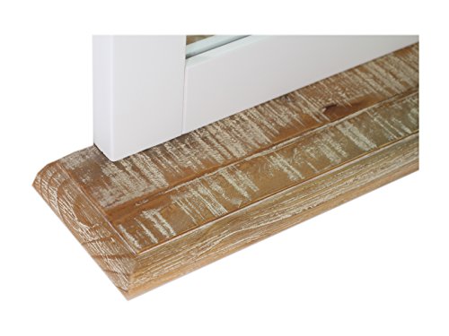 Woodkings® Spiegel 80x70cm Manila Echtholz Pinie natur rustikal und MDF weiß Badspiegel Wandspiegel mit Ablage Badmöbel Badezimmermöbel - 5