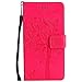 Produktbild DENDICO Moto G5 Plus Hülle, Leder Handyhülle mit Standfunktion und Kartenfach, Magnetverschluss Flip Brieftasche Etui Schutzhülle für Moto G5 Plus - Pink