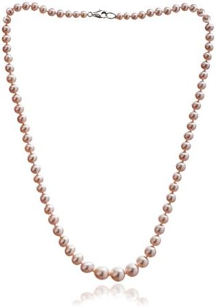 The Pearl Collection Graduated Pink Cultured Pearl Necklace