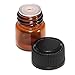 Oyedens12pc Amber Essential Oil Bottle Sample Vial with Orifice Reducer and Cap (1ML)