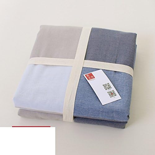 Modern Minimalist style Striped Solid Color 100% Cotton Student Quilt Cover-J 180x210cm(71x83inch)