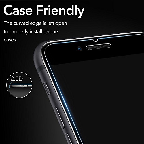 Protector Pantalla iPhone 7 Plus 8 Plus  2 Piezas  F  cil de Instalar  Garant  a de por Vida   ESR Cristal Templado 9H Dureza  3D Touch Compatible   Anti-Huella para Apple iPhone 8 Plus 7 Plus 6s Plus 6 Plus de 5 5 pulgadas 