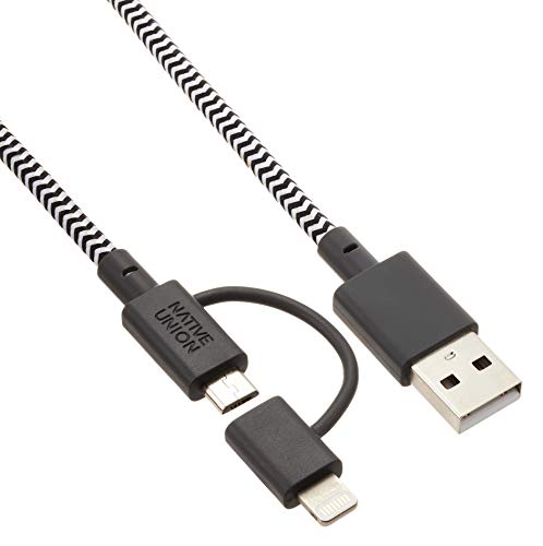 Preisvergleich Produktbild Native Union Belt Cable KV Twinhead 2m Zebra