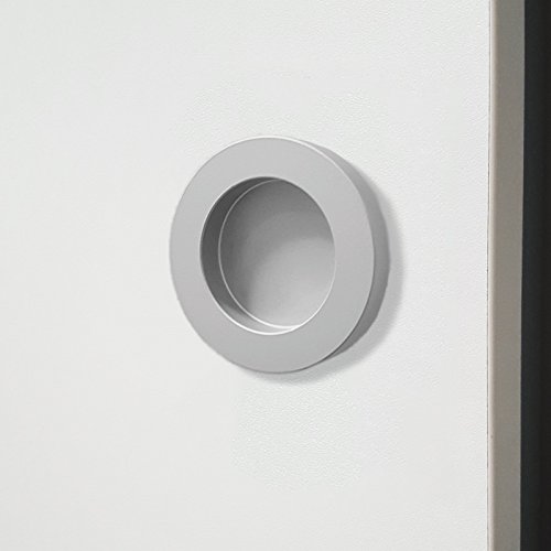 Zubehör Schiebetür Griffmuschel 2er Set Aluminium selbstklebend - 3